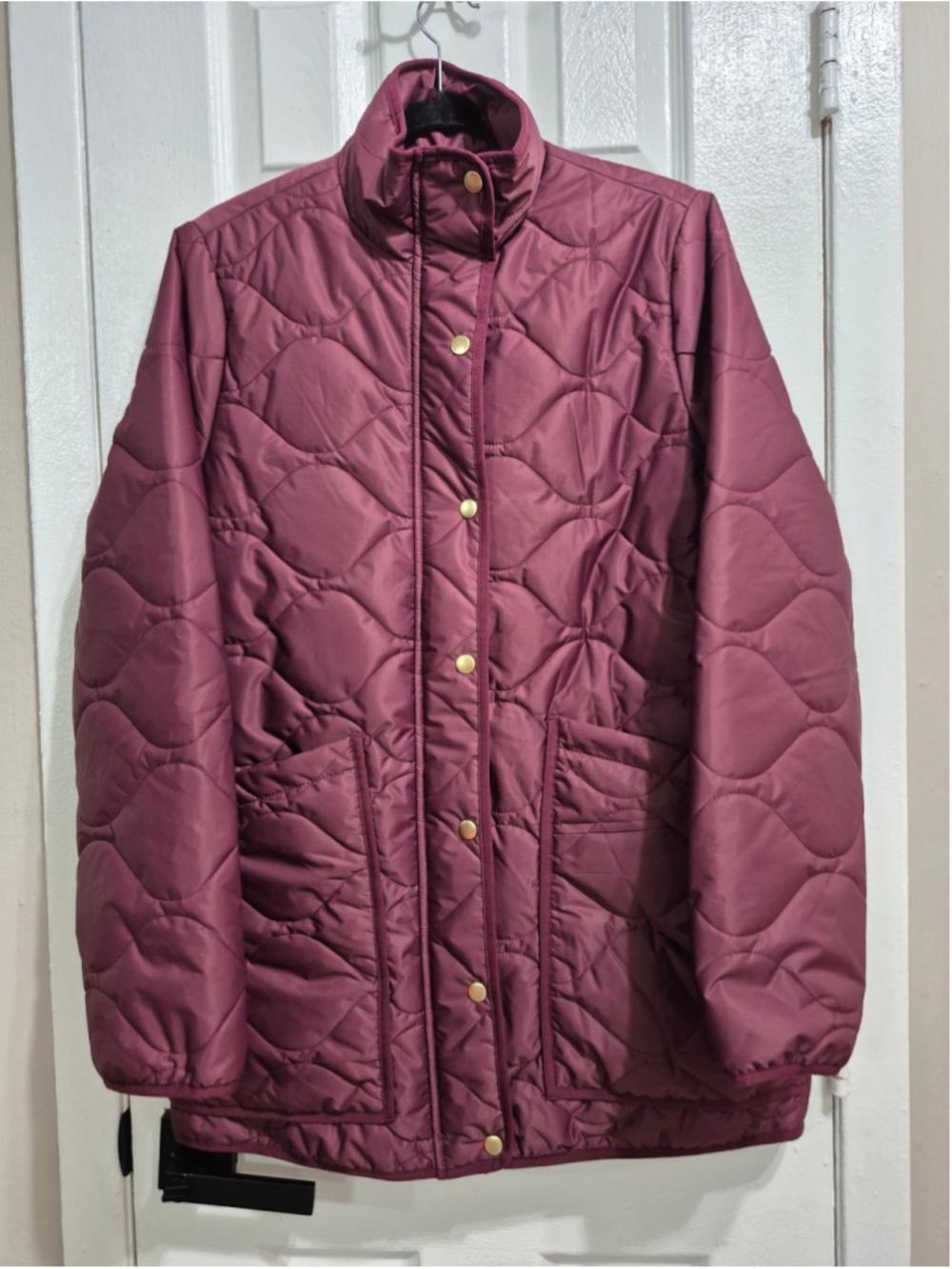 Women's Quince Quilted Jacket Burgundy Size M